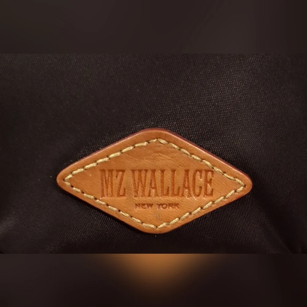 EUC MZ Wallace Micro Apex Black Calf & Nylon Casual Everyday Crossbody Purse Bag